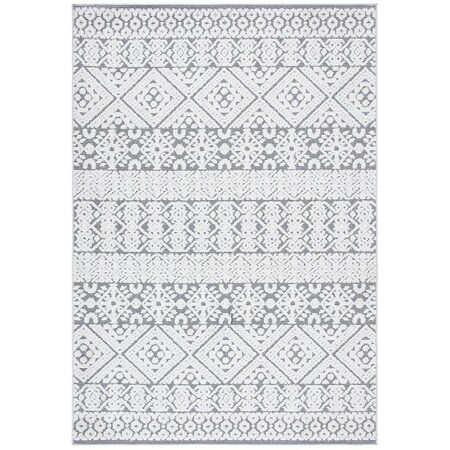Safavieh 8 x 10 ft. Cabana Power Loomed Rectangle Area Rug Ivory & Grey CBN654A-8